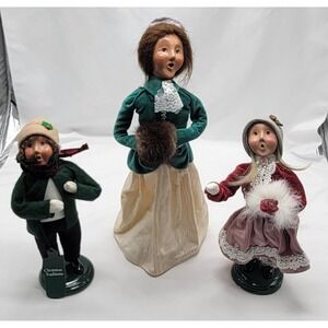 Byers Choice Carolers Vintage Christmas Lot Of 3, 1999, 2000, 2001 Child Adult